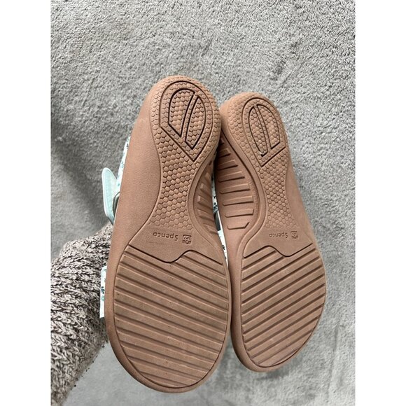 New Spenco Orthotic Nuevo Blue White Floral Flower Slide 12 D 12 Wide Sandals - Picture 8 of 8